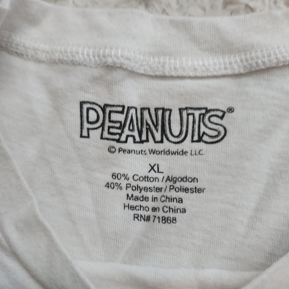 Peanuts Snoopy Woodstock White Sleeveless T-shirt XL Comfy Casual - Picture 3 of 6